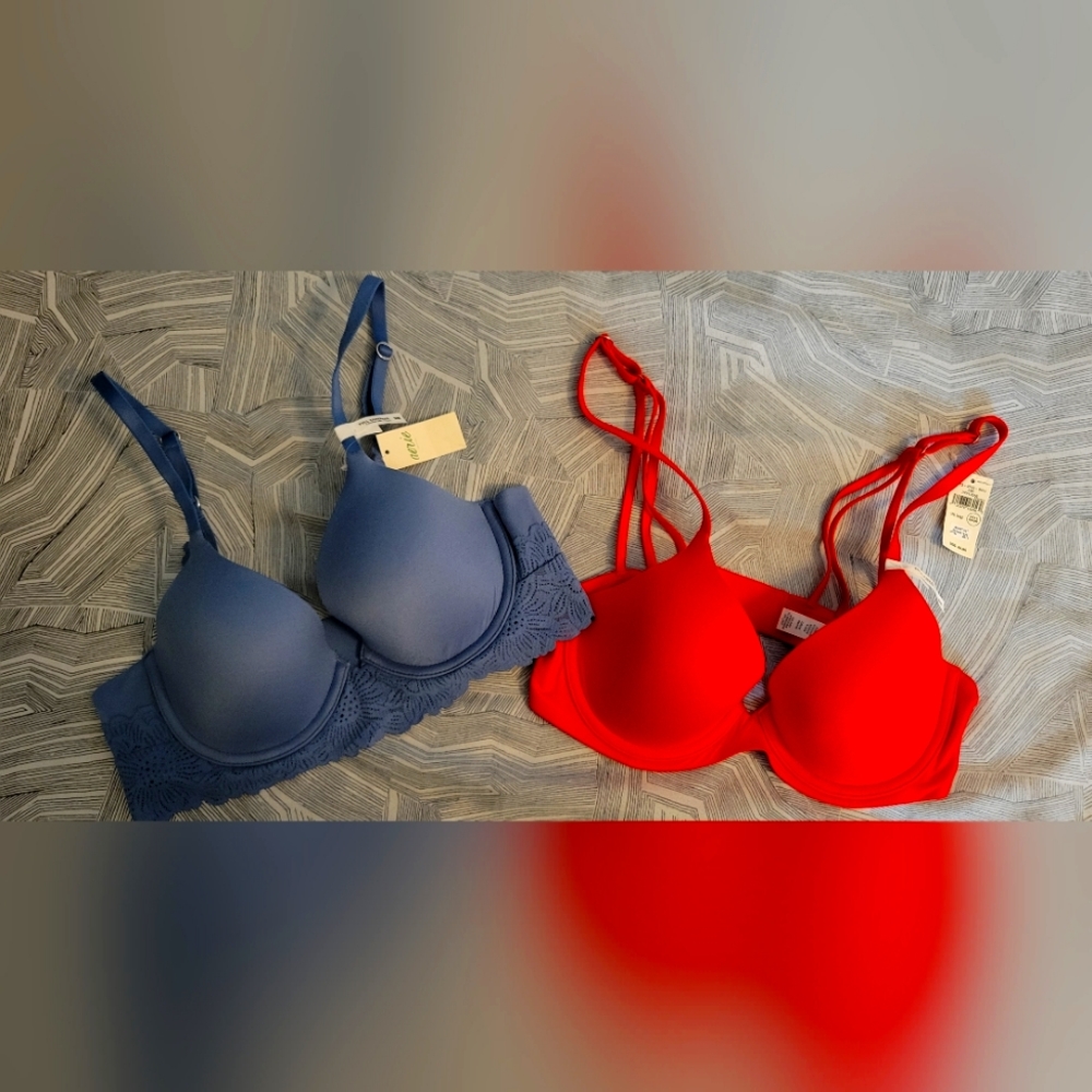 2pc AERIE Bras BUNDLE size 34B full coverage NWT